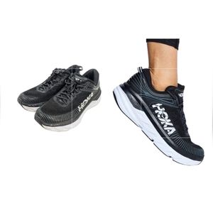 Hoka One One Bondi 7 Black & White Sneakers